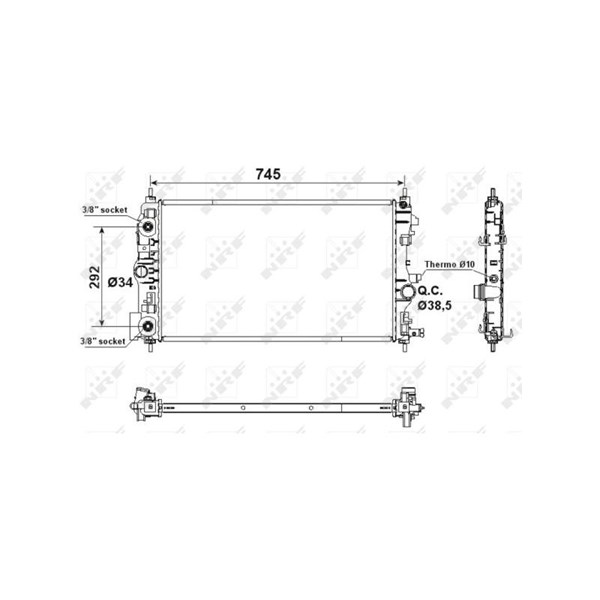 Kylare, motorkylning Nrf 53159 NRF Kylare, motorkylning Nrf 53159 NRF