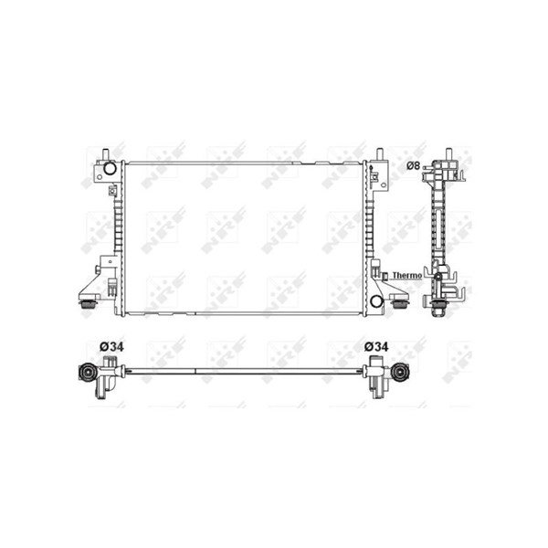 Kylare, motorkylning Nrf 53160 NRF