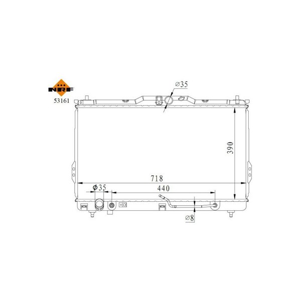 Kylare, motorkylning Nrf 53161 NRF Kylare, motorkylning Nrf 53161 NRF
