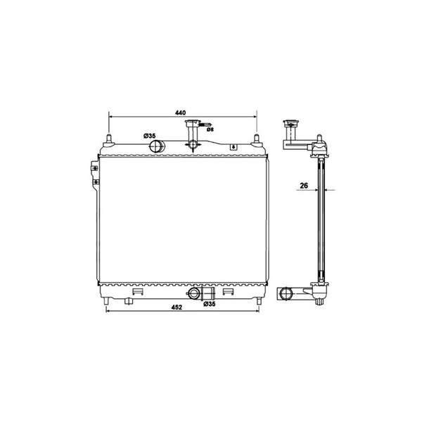 Kylare, motorkylning Nrf 53170 NRF