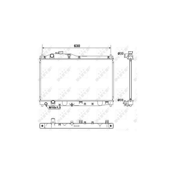 Kylare, motorkylning Nrf 53180 NRF