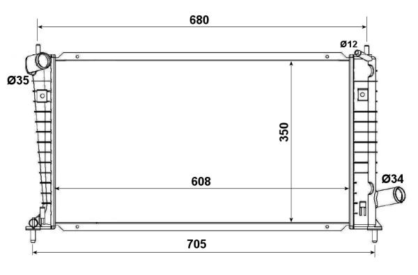 Kylare, motorkylning Nrf 53189 NRF