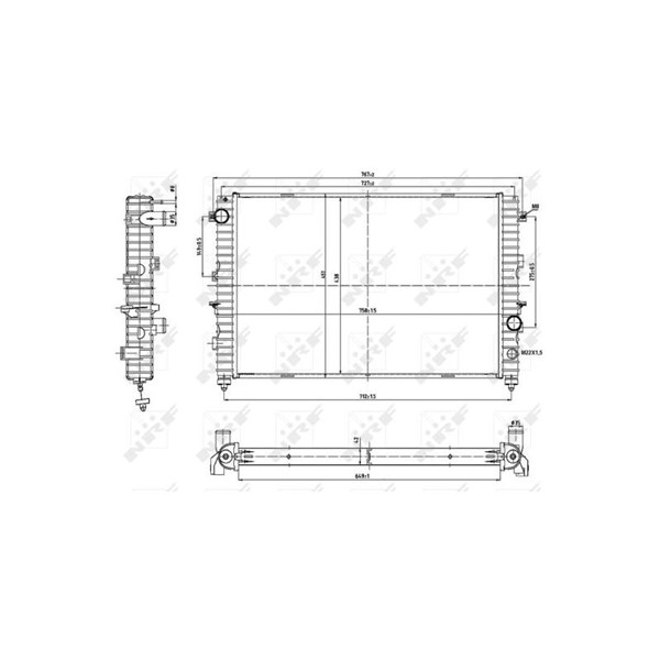 Kylare, motorkylning Nrf 53197 NRF Kylare, motorkylning Nrf 53197 NRF