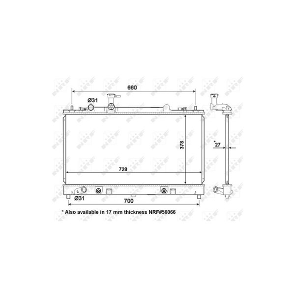 Kylare, motorkylning Nrf 53198 NRF Kylare, motorkylning Nrf 53198 NRF