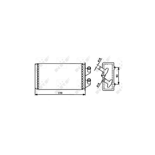 Värmeväxlare, kupévärme Nrf 53213 NRF Värmeväxlare, kupévärme Nrf 53213 NRF