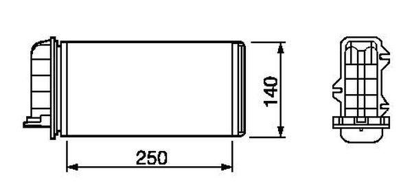 Värmeväxlare, kupévärme Nrf 53219 NRF