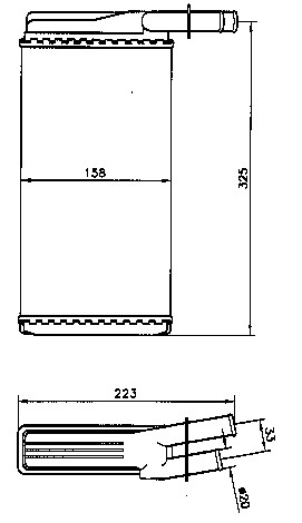 Värmeväxlare, kupévärme Nrf 53220 NRF