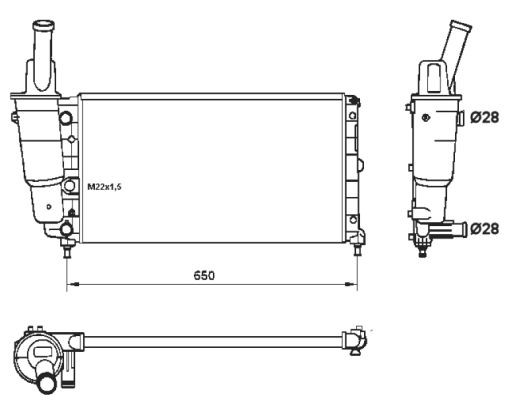 Kylare, motorkylning Nrf 53225 NRF