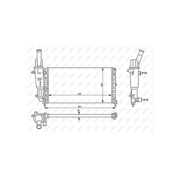 Kylare, motorkylning Nrf 53225 NRF Kylare, motorkylning Nrf 53225 NRF