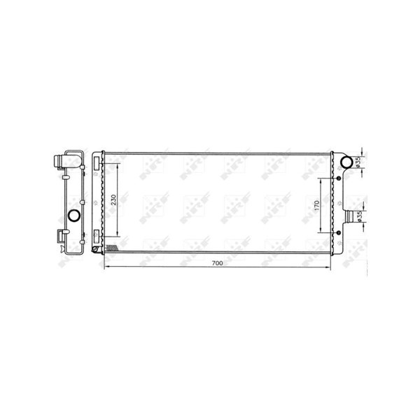 Kylare, motorkylning Nrf 53228 NRF