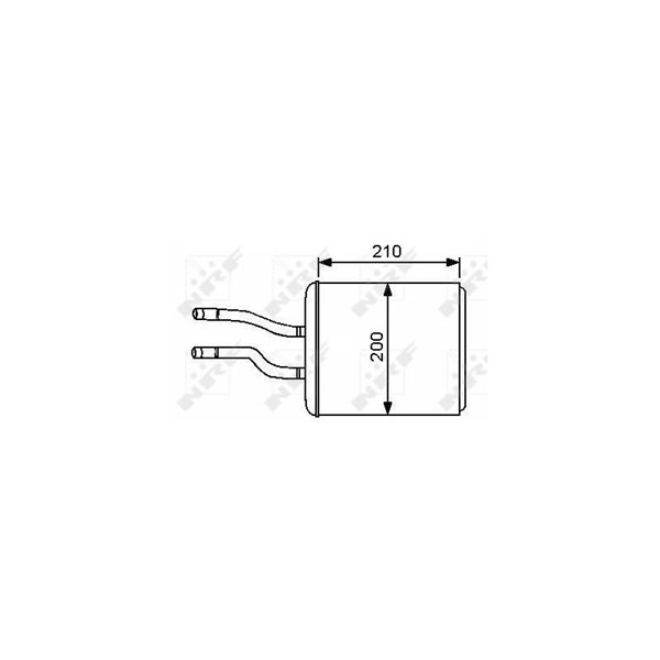 Värmeväxlare, kupévärme Nrf 53244 NRF Värmeväxlare, kupévärme Nrf 53244 NRF