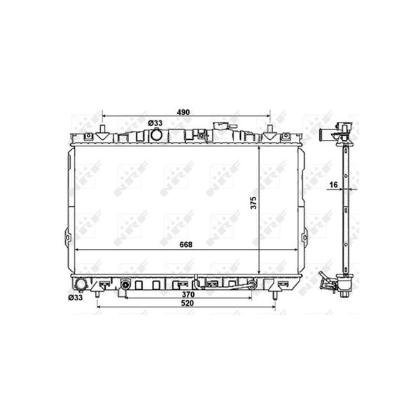Kylare, motorkylning Nrf 53356 NRF Kylare, motorkylning Nrf 53356 NRF