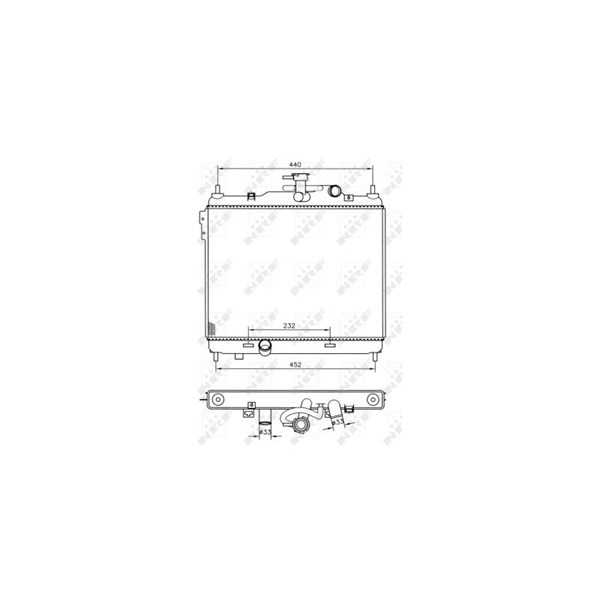 Kylare, motorkylning Nrf 53360 NRF
