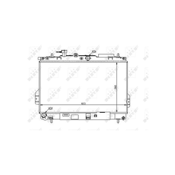 Kylare, motorkylning Nrf 53362 NRF