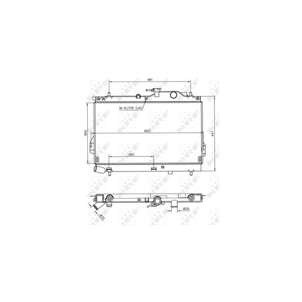 Kylare, motorkylning Nrf 53364 NRF