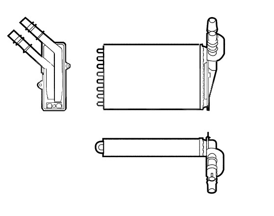 Värmeväxlare, kupévärme Nrf 53382 NRF