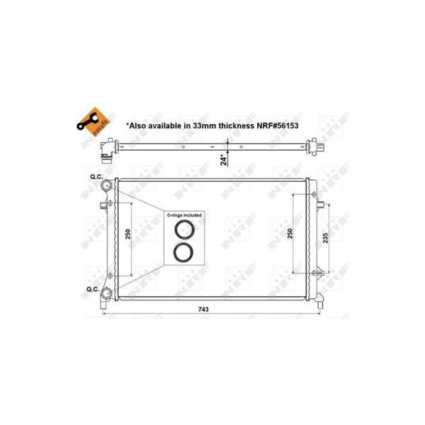 Kylare, motorkylning Nrf 53405 NRF