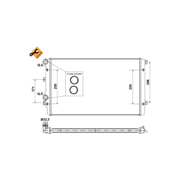 Kylare, motorkylning, Bak Nrf 53406 NRF Kylare, motorkylning, Bak Nrf 53406 NRF