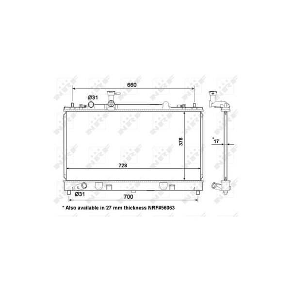 Kylare, motorkylning Nrf 53412 NRF