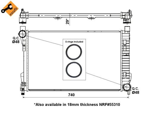 Kylare, motorkylning Nrf 53418 NRF Kylare, motorkylning Nrf 53418 NRF