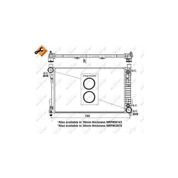 Kylare, motorkylning Nrf 53419 NRF