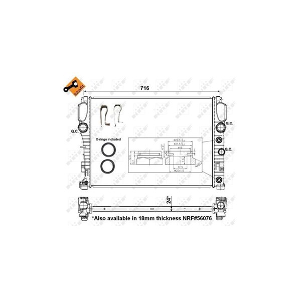 Kylare, motorkylning Nrf 53423 NRF