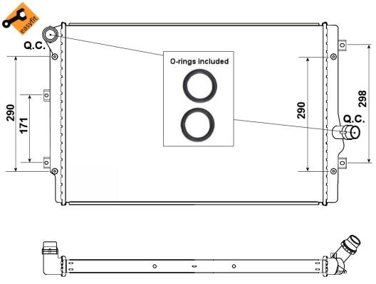 Kylare, motorkylning Nrf 53425 NRF