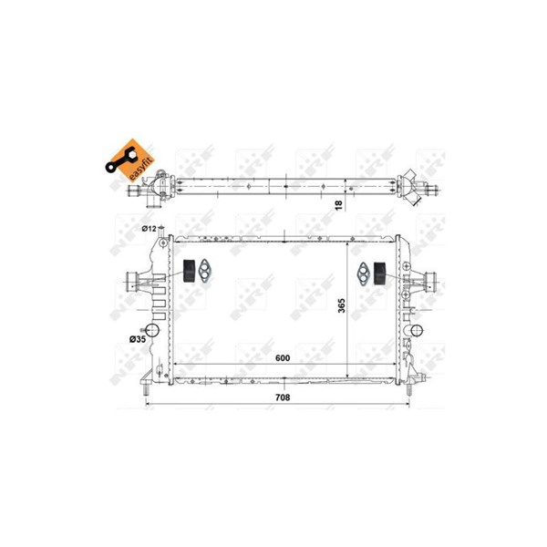 Kylare, motorkylning Nrf 53442 NRF Kylare, motorkylning Nrf 53442 NRF