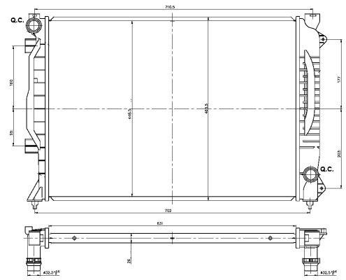 Kylare, motorkylning Nrf 53443 NRF Kylare, motorkylning Nrf 53443 NRF