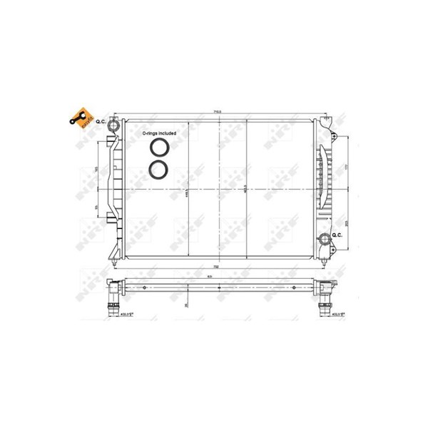Kylare, motorkylning Nrf 53443 NRF Kylare, motorkylning Nrf 53443 NRF