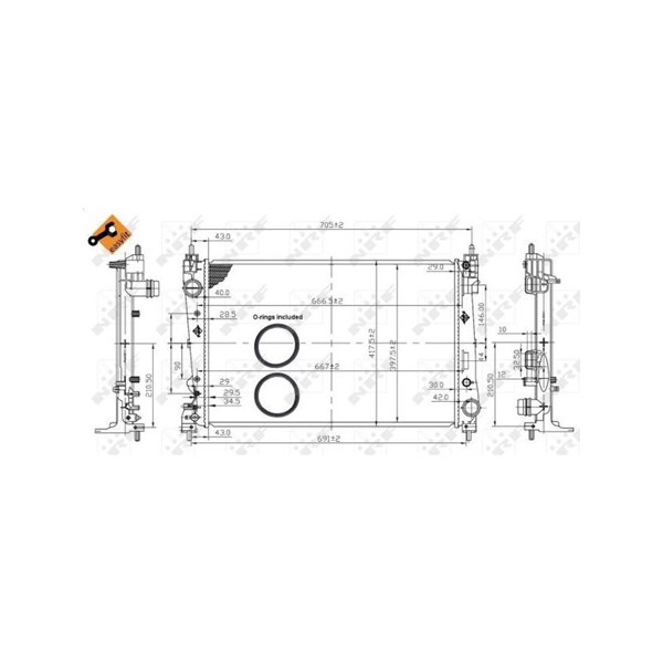 Kylare, motorkylning Nrf 53454 NRF Kylare, motorkylning Nrf 53454 NRF