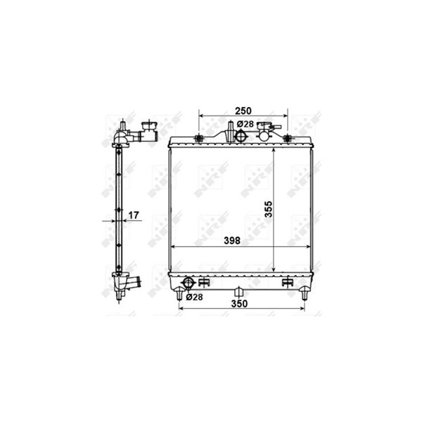 Kylare, motorkylning Nrf 53489 NRF