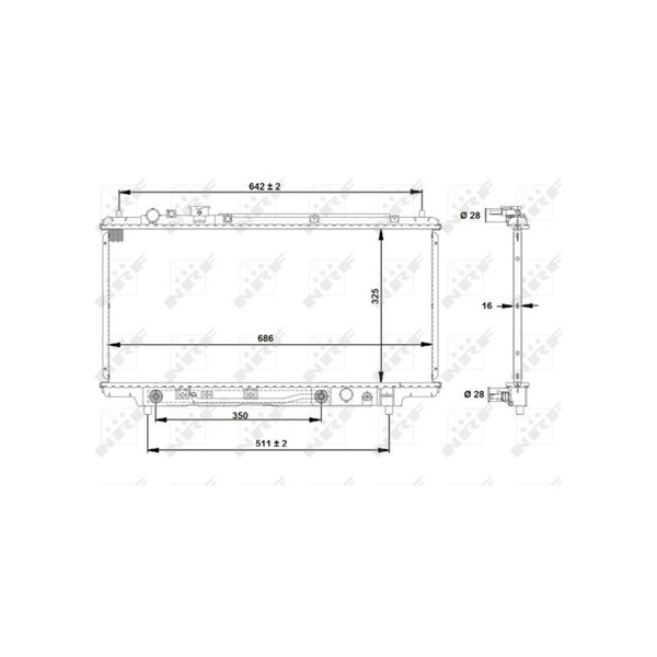 Kylare, motorkylning Nrf 53519 NRF
