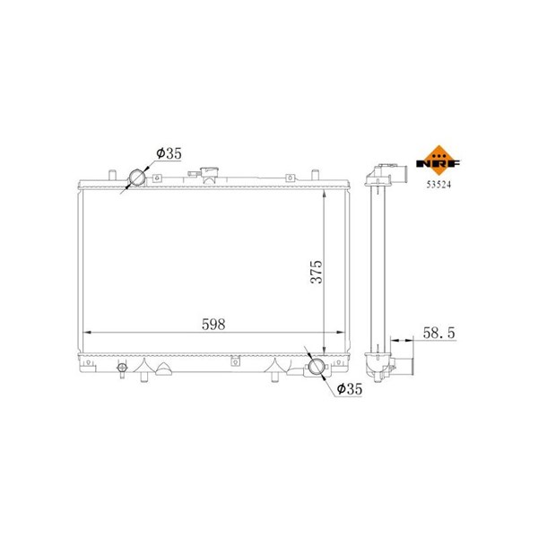 Kylare, motorkylning Nrf 53524 NRF Kylare, motorkylning Nrf 53524 NRF