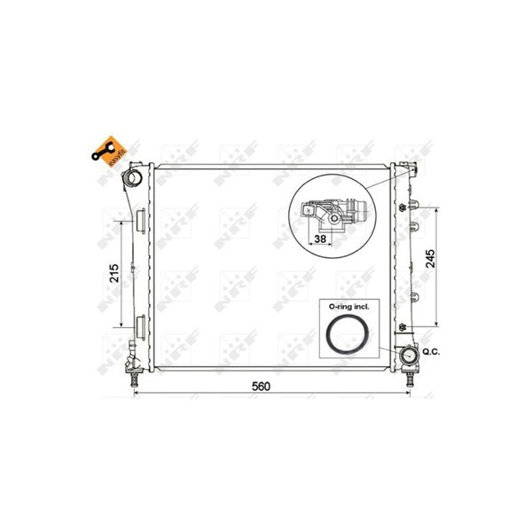 Kylare, motorkylning Nrf 53525 NRF