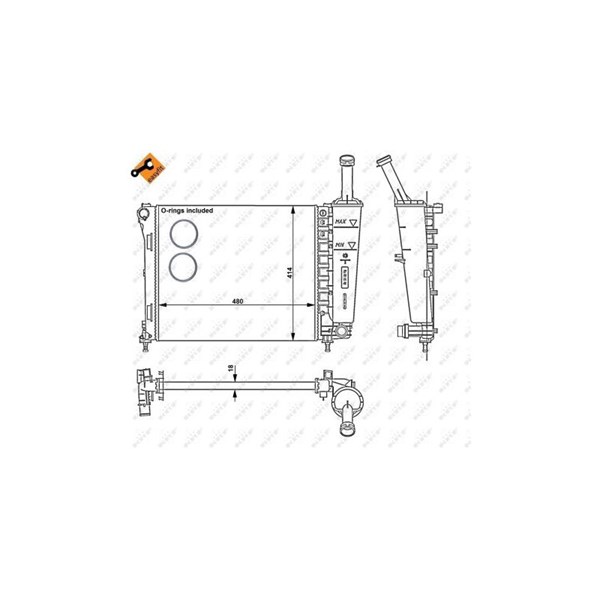 Kylare, motorkylning Nrf 53526 NRF Kylare, motorkylning Nrf 53526 NRF