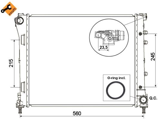 Kylare, motorkylning Nrf 53527 NRF