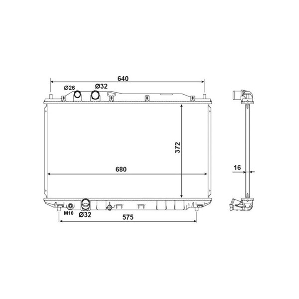 Kylare, motorkylning Nrf 53534 NRF