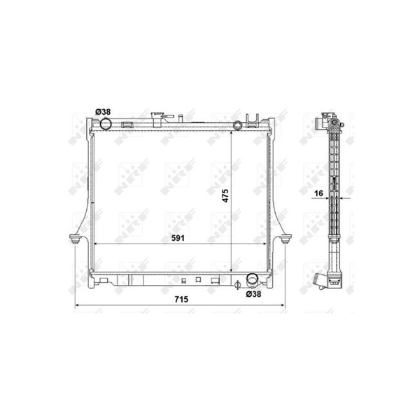 Kylare, motorkylning Nrf 53540 NRF