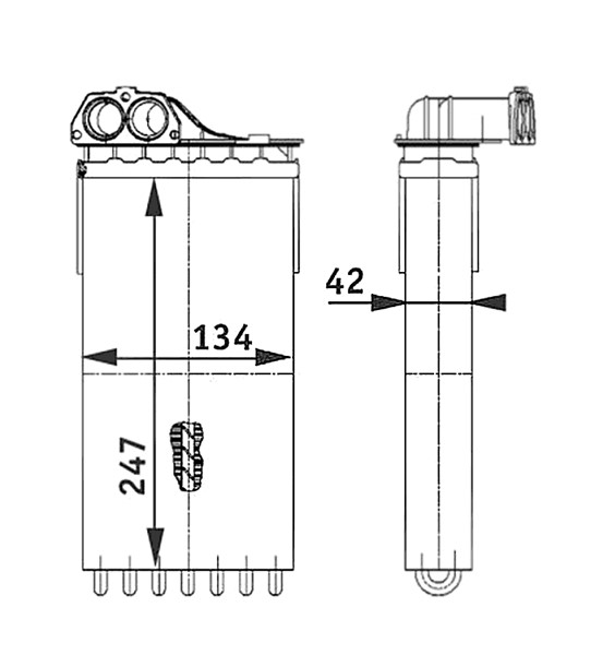 Värmeväxlare, kupévärme Nrf 53557 NRF