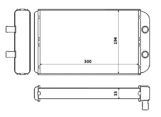 Värmeväxlare, kupévärme, Fram Nrf 53562 NRF Värmeväxlare, kupévärme, Fram Nrf 53562 NRF