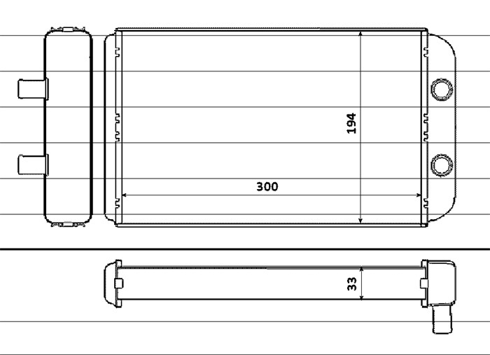 Värmeväxlare, kupévärme, Fram Nrf 53562 NRF Värmeväxlare, kupévärme, Fram Nrf 53562 NRF