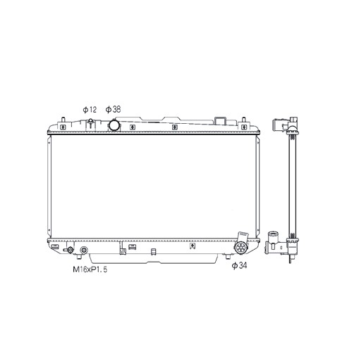 Kylare, motorkylning Nrf 53572 NRF