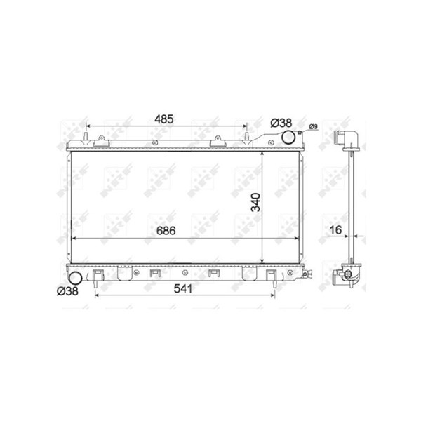 Kylare, motorkylning Nrf 53595 NRF