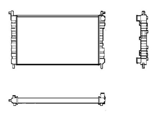 Kylare, motorkylning Nrf 53600 NRF