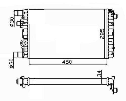 Kylare, motorkylning Nrf 53602 NRF