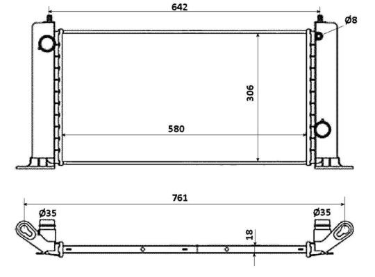 Kylare, motorkylning Nrf 53603 NRF