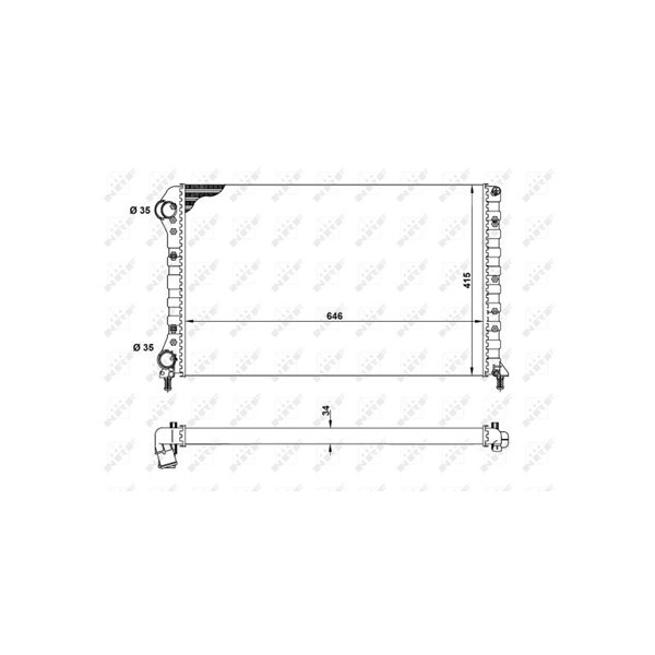 Kylare, motorkylning Nrf 53627 NRF