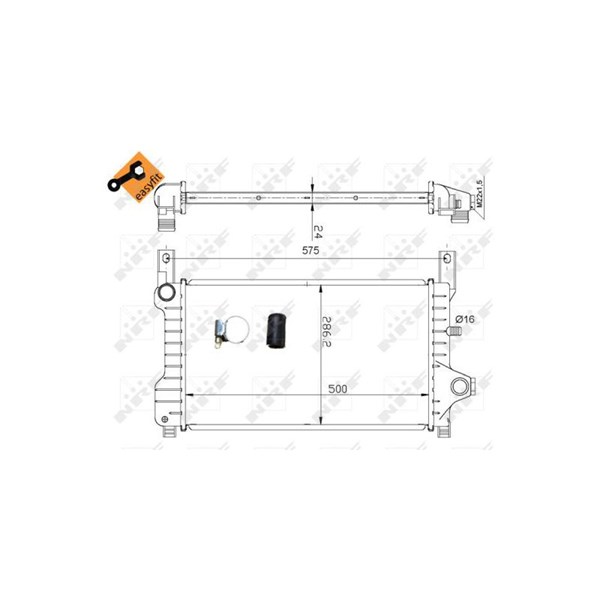 Kylare, motorkylning Nrf 53635 NRF