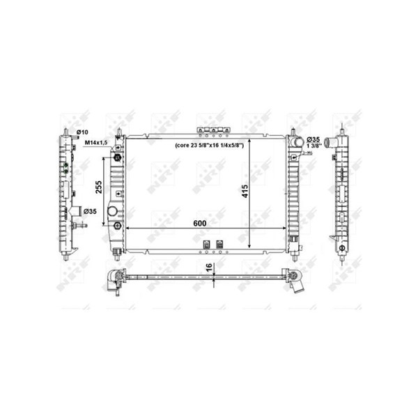 Kylare, motorkylning Nrf 53639 NRF Kylare, motorkylning Nrf 53639 NRF